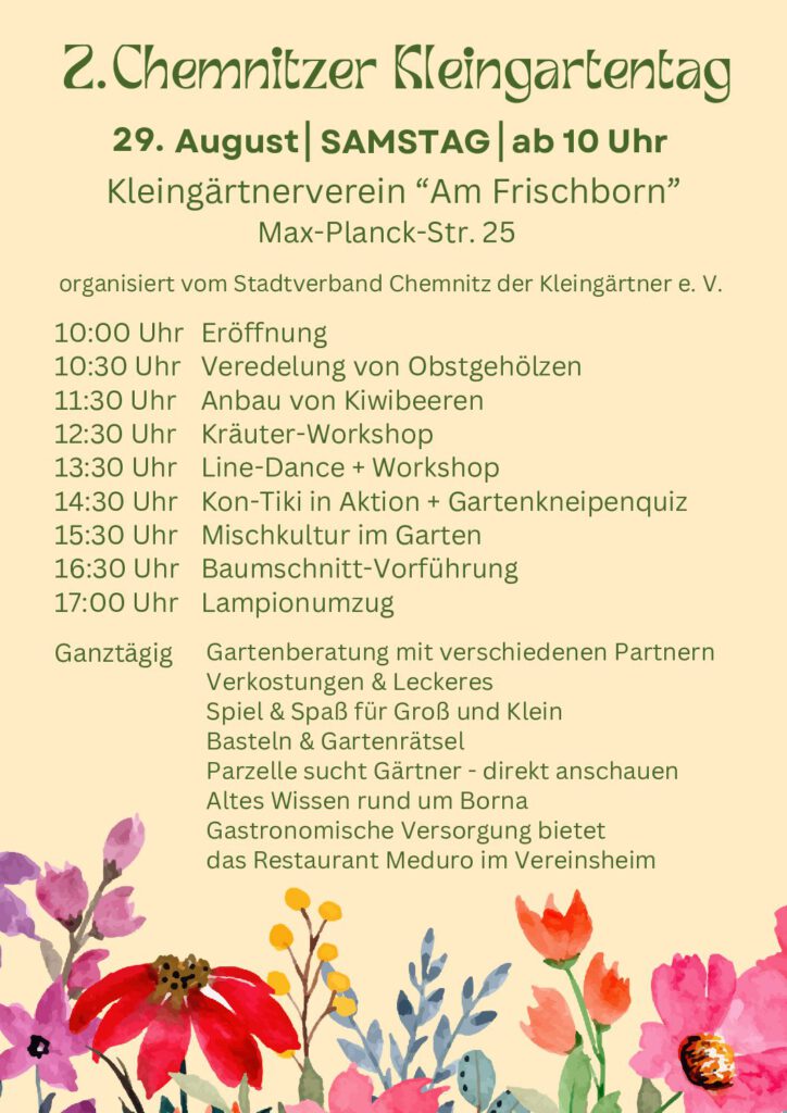 Hinweis auf Kleingartentag 2026